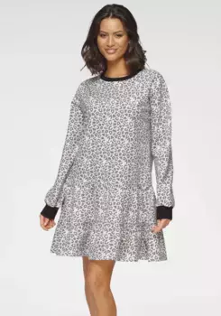 LASCANA спортивное платье, черно-белый