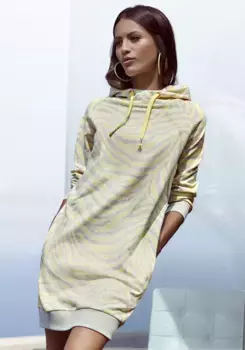 LASCANA спортивное платье с боковыми карманами, серый