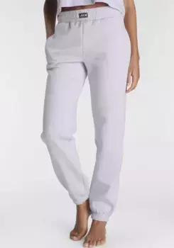 LASCANA спортивные брюки, с ребристым поясом, одежда для отдыха, костюм для отдыха, фиолетовый