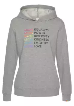 LASCANA Толстовка "Pride" с принтом Pride спереди, цвет Grau-Meliert