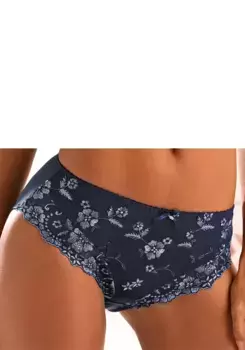 LASCANA Трусики "Ванда", закрывающего кроя и кружевной вышивки, цвет морской волны