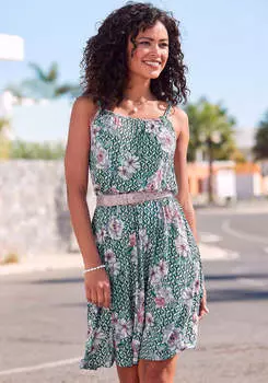 LASCANA Женское платье без рукавов с узором, цвет multi print