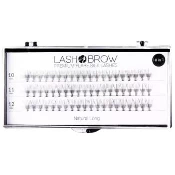 Lash Brow Flare Silk Natural Long пучки накладных ресниц, 1 упаковка