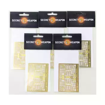 Латунь с фототравлением — кофры и детали (5 шт.), Brass Etching Accessories