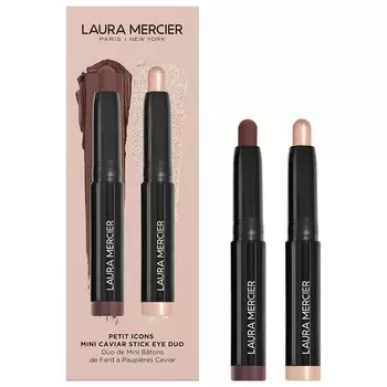 Laura Mercier Petit Icons Mini Caviar Stick Duo теней для век, цвет Rosegold & Dark Cacao