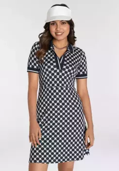Laura Scott Polo платье, с модным припечатками All -Over - New Collection, белый