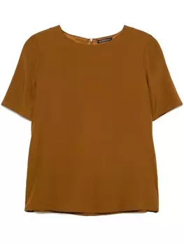 LAURA-URBINATI топ с короткими рукавами, коричневый