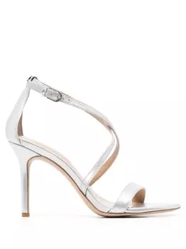 Lauren Ralph Lauren босоножки Gabriele 100 с открытым носком, серебристый