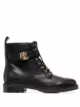 Lauren Ralph Lauren ботинки Burnished с логотипом, черный