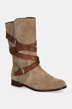 Lauren Ralph Lauren Briannah замшевые ботильоны до щиколотки, бежевый