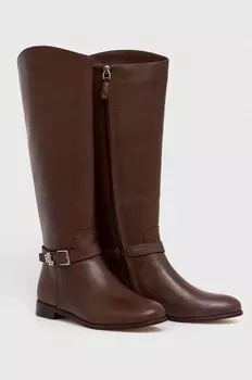 Lauren Ralph Lauren Brooke Высокие кожаные сапоги, коричневый