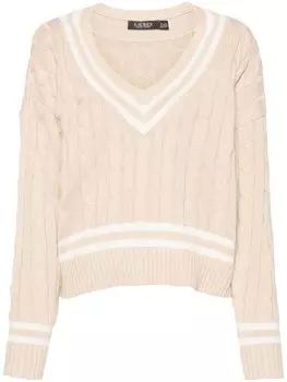 Lauren Ralph Lauren джемпер Tedurph фактурной вязки, нейтральный цвет