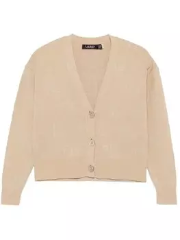 Lauren Ralph Lauren кардиган с жаккардовым логотипом, коричневый