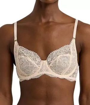 Lauren Ralph Lauren Кружевной бюстгальтер без подкладки с полным покрытием, розовый