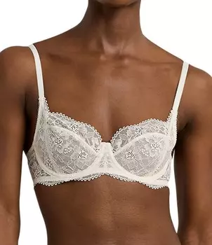 Lauren Ralph Lauren Кружевной бюстгальтер без подкладки с полным покрытием, слоновая кость