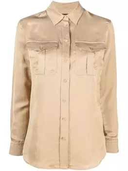 Lauren Ralph Lauren льняная рубашка Courtenay, нейтральный цвет