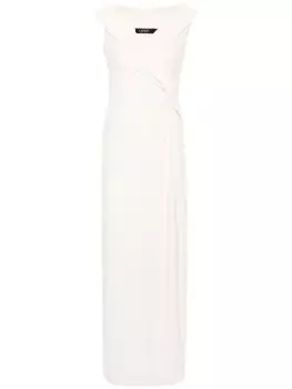Lauren Ralph Lauren макси-платье из кади с узлом, нейтральный цвет