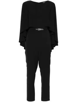 Lauren Ralph Lauren накидка жоржет комбинезон, черный