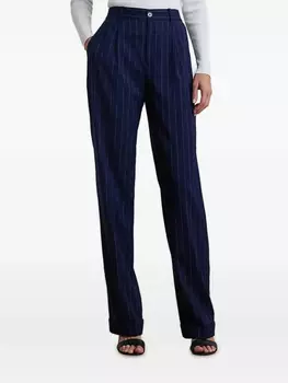 Lauren Ralph Lauren полосатые брюки строгого кроя, синий