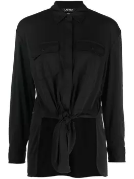 Lauren Ralph Lauren рубашка Garribia с завязками, черный