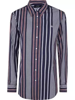 Lauren Ralph Lauren рубашка с вышитым логотипом, синий