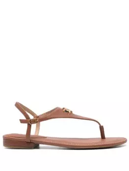 Lauren Ralph Lauren сандалии из кожи Эллингтона, коричневый