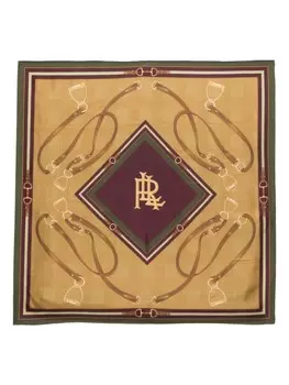 Lauren Ralph Lauren шарф с логотипом, коричневый