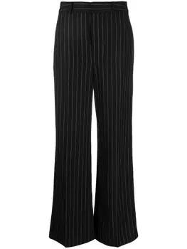 Lauren Ralph Lauren широкие брюки Kaitlen в тонкую полоску, черный