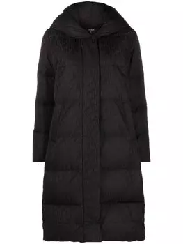 Lauren Ralph Lauren стеганое пальто с логотипом, черный