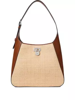 Lauren Ralph Lauren сумка на плечо Tanner с плетеными вставками, нейтральный