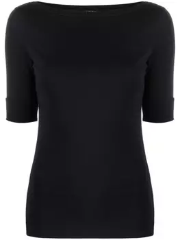 Lauren Ralph Lauren топ Judy с вырезом-лодочкой, черный