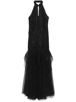 Lauren Ralph Lauren вечернее платье с бисером, черный