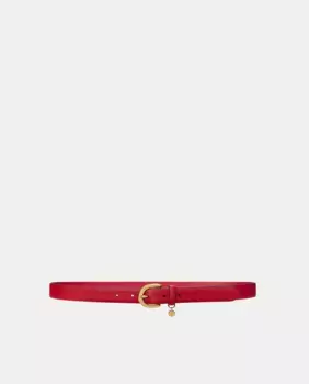 Lauren Ralph Lauren женский ремень из сафьяновой кожи, красный
