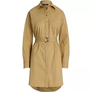 LAUREN RALPH LAUREN Женское платье с длинными рукавами, цвет березово-коричневый, осень-зима 24