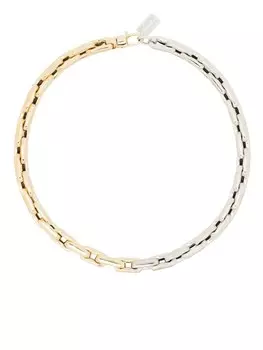 Lauren Rubinski колье-чокер из желтого и белого золота, серебряный