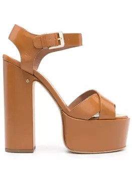 Laurence Dacade лакированные босоножки Rosella 150, коричневый