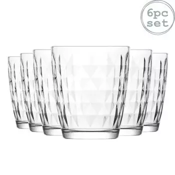 LAV Artemis Стаканы для воды 340мл - упаковка из 6 столовых стаканов для безалкогольных напитков/соков, белый