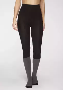 Лавановые трикотажные колготки "Лыжи" (1 шт.) с усиленными зонами Lavana, черный