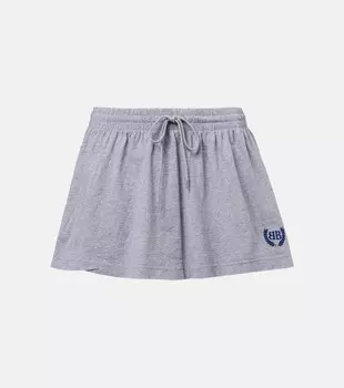 Лавровая хлопковая джерси мини-юбка Balenciaga, Heather Grey