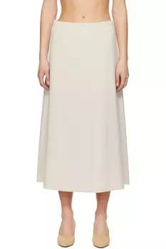 Lay2 юбка миди Birrot, цвет bone