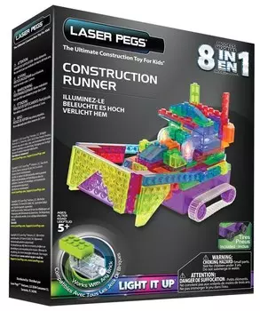 Лазерные колышки, строительные блоки Construction Runner 8 в 1 Laser Pegs