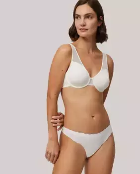 Лазерные стринги с волнистым поясом Ysabel Mora, белый