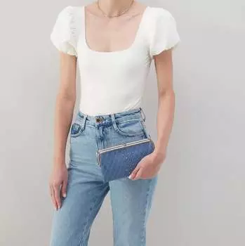 Лазурный женский клатч Lauren Hobo, лазурный