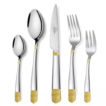 LB Набор столовых приборов на 12 человек Набор столовых приборов из 72 предметов из нержавеющей стали на 12 человек, столовые приборы из блестящей нержавеющей стали можно мыть в посудомоечной машине WB3092 Homelux