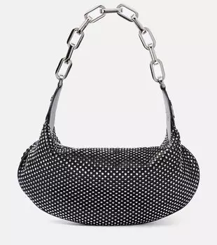 Le 54 кожаная сумка через плечо с декоративными элементами Christian Louboutin, черный