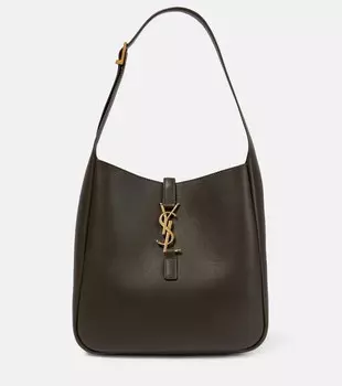 Le 5 7 Маленькая кожаная сумка через плечо Saint Laurent, нейтральный
