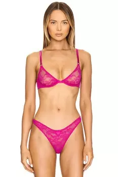 Le эластичный кружевной бюстгальтер-полуторка Fleur Du Mal, цвет big spender