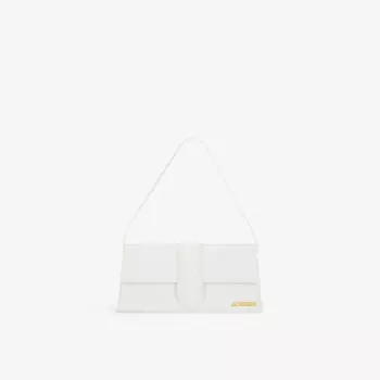 Le Bambino Длинная кожаная сумка через плечо Jacquemus, белый