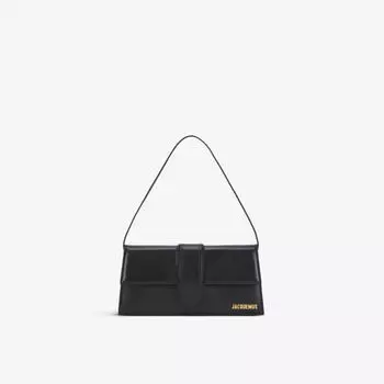 Le Bambino Длинная кожаная сумка через плечо Jacquemus, черный