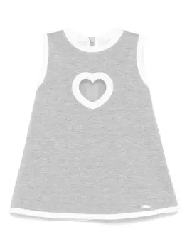 Le Beb Enfant платье с сердечками, серый